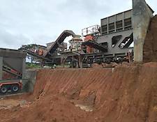 Constmach concrete mixer 100 tph CAPACITY MOBILE CRUSHER WITH 3 STAGES CRUSHING PROCESS